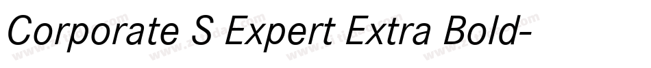 Corporate S Expert Extra Bold字体转换